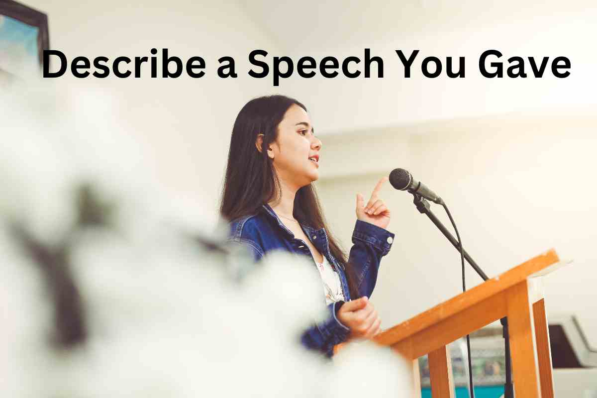 Describe a Speech You Gave