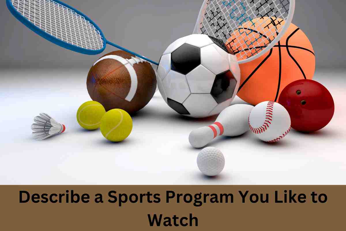Describe a Sports Program You Like to Watch